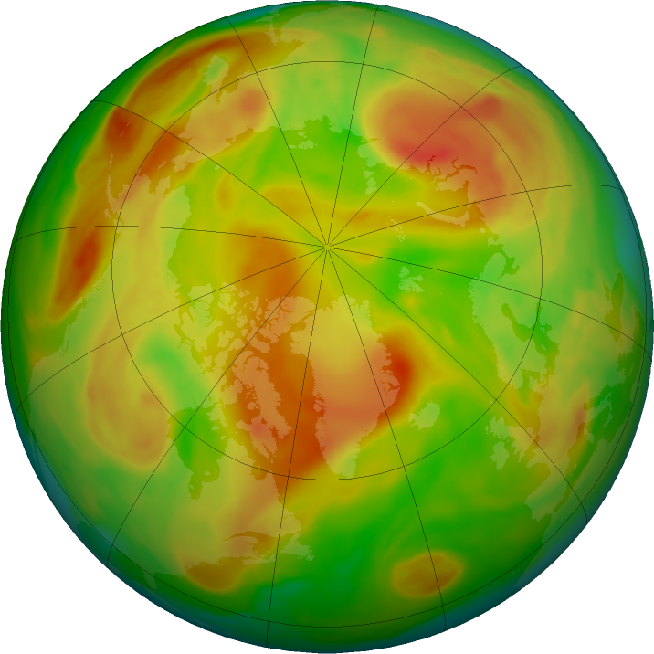 Arctic ozone map for 31 May 2024